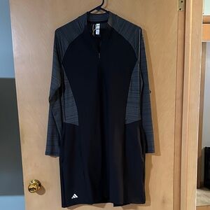 Adidas Black and Gray Long Sleeve Dress